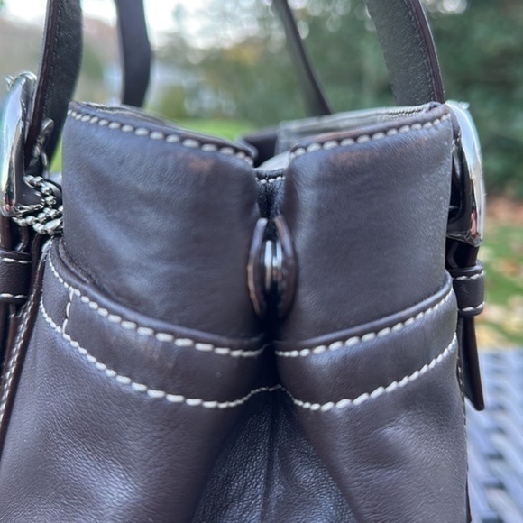 𝅺COACH Soho Brown Leather Satchel with Contrast Stitching - Picture 3 of 16
